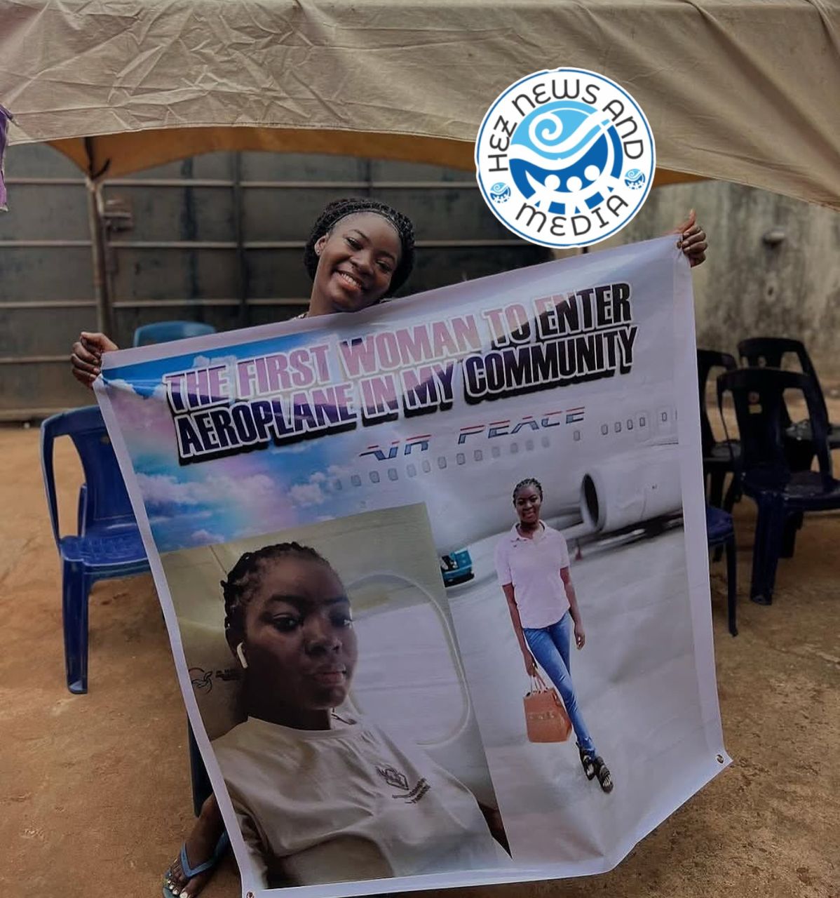 Historic First: Nigerian Woman Celebrates as First in Her Community to Board an Airplane