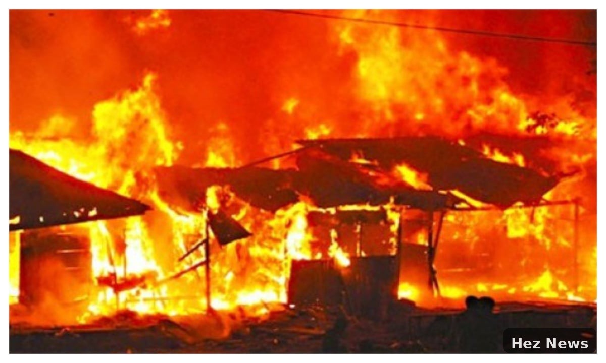 Fire Destroys 300 Shops at Oyo's Oranya Market