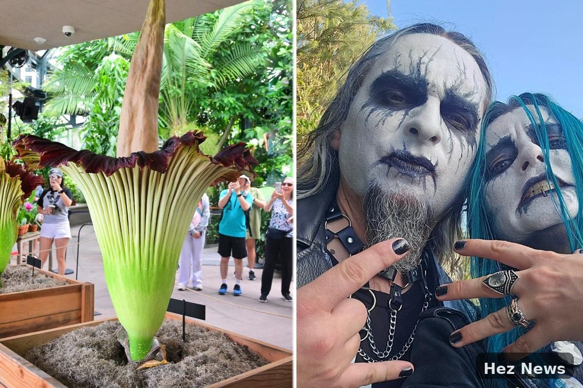 Unique Goth Wedding Proposal at Rare Corpse Flower
