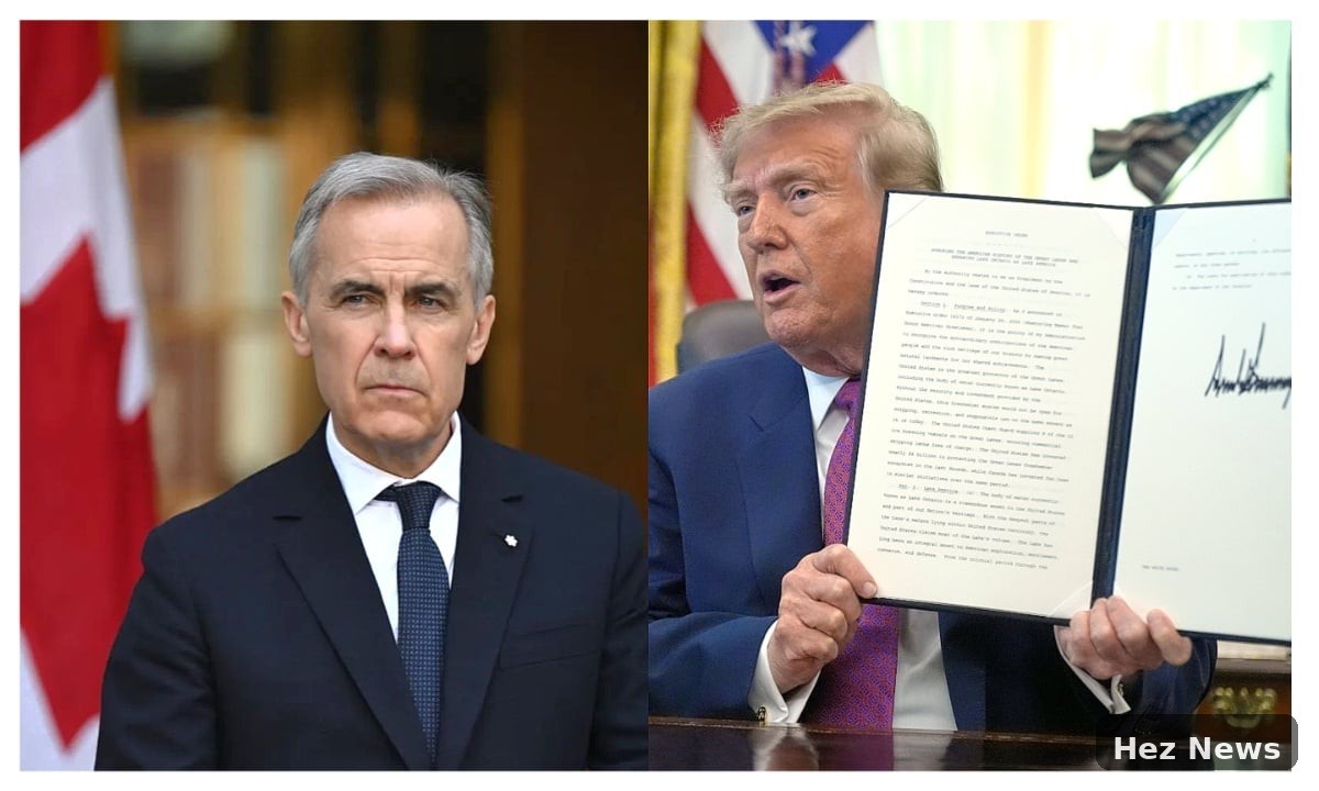 Canada's Carney Responds to Trump's Lake America Move