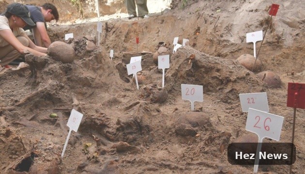 Exhumation in Ukraine Reveals Remains of 48 Individuals