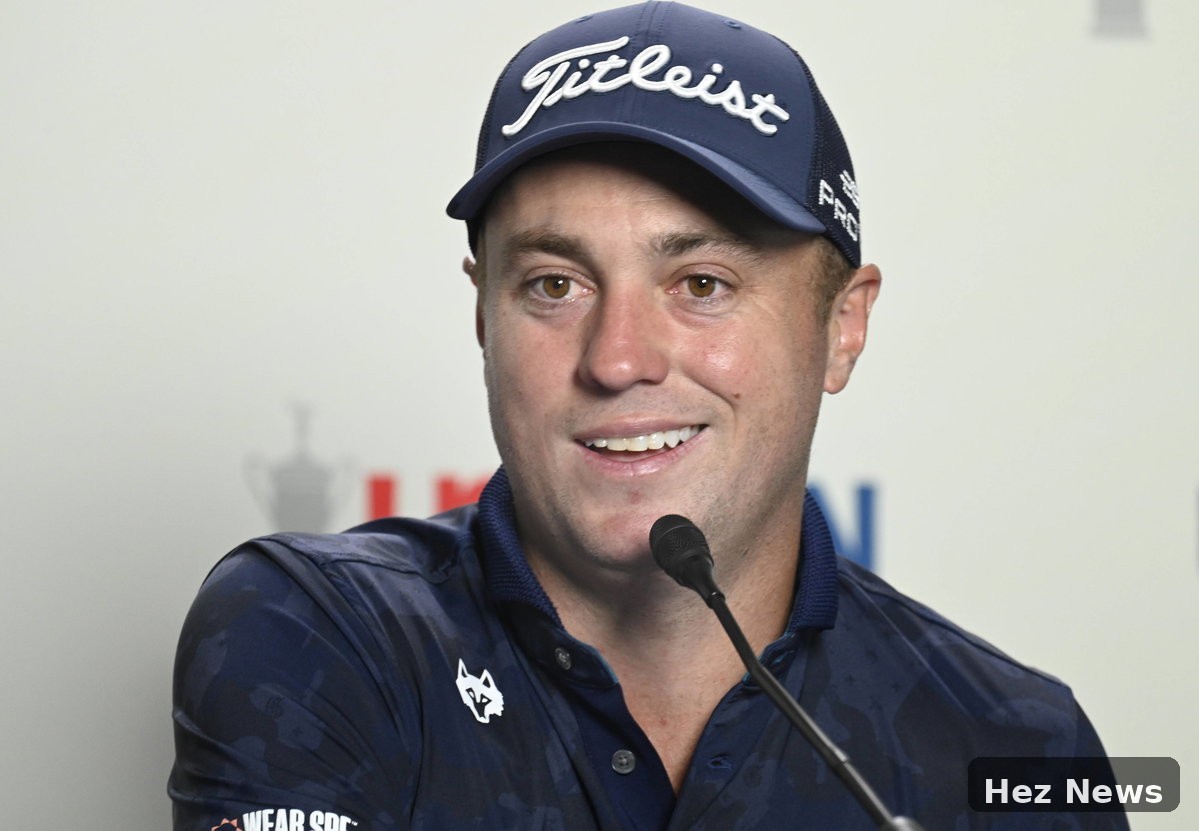 Justin Thomas Reacts to Scottish Open Tee Shot Surprise