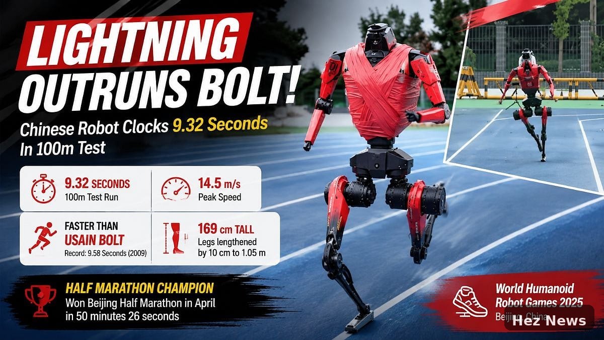 Chinese Robot Beats Usain Bolt's 100m Record in 9.32s