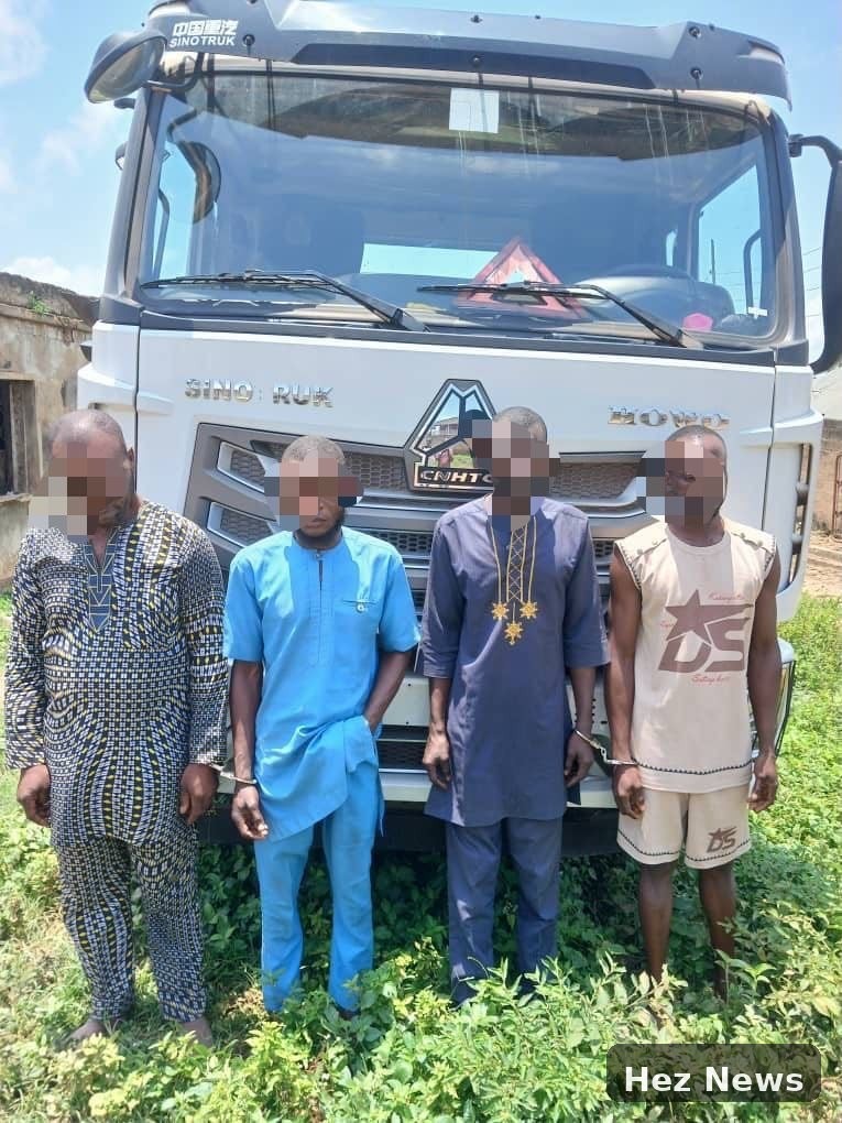 Oyo Police Nab Four Suspects, Seize Stolen Truck